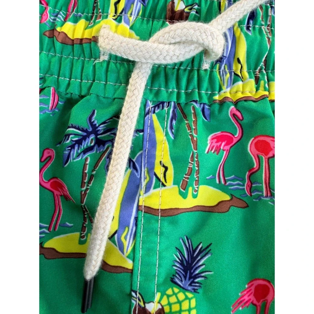 Polo Ralph Lauren Mens Green Tropical Flamingo Swim Trunks 1XB NWT 711777325001